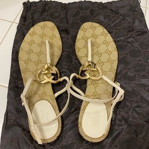 Gucci Monogram GG Thong Sandals